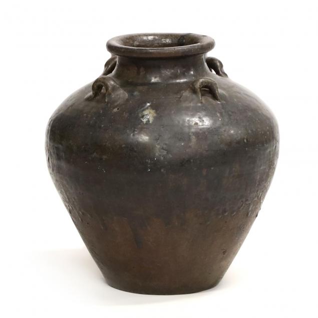 an-asian-large-black-glaze-jar