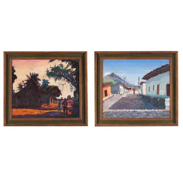 pair-of-painted-carribean-scenes