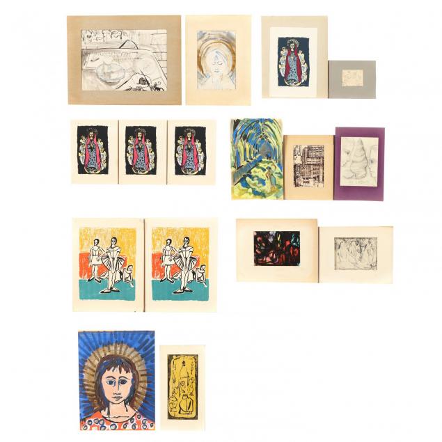 betty-bell-nc-group-of-16-assorted-prints-and-works-on-paper