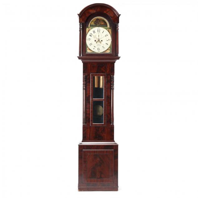 american-classical-tall-case-clock-abraham-miller-easton-pa