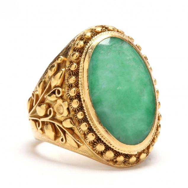 22KT Gold and Jade Ring (Lot 4 - The Spring Quarterly AuctionMar 4 ...