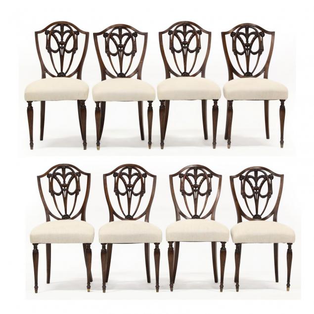 Set of Eight Sheraton Style Dining Chairs (Lot 439 - Holiday Weekend ...