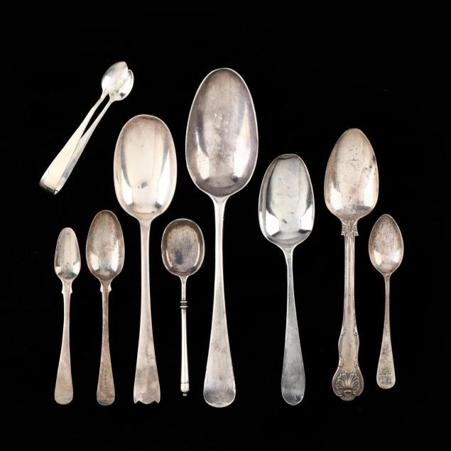 nine-english-sterling-silver-flatware-pieces