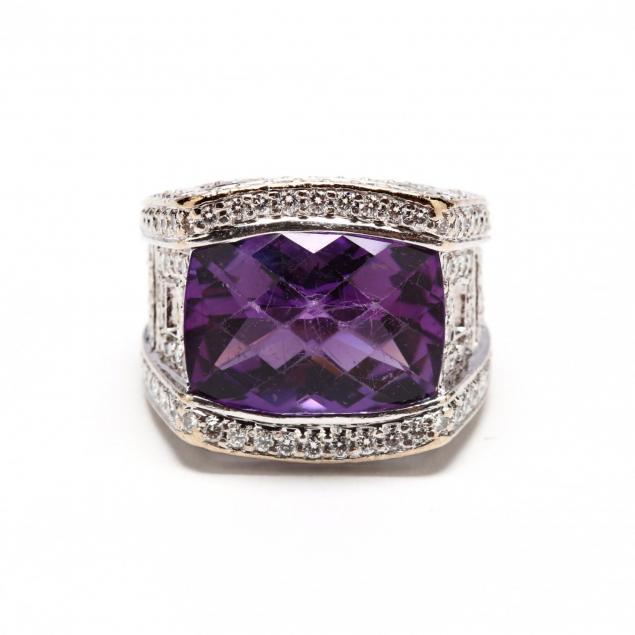 18kt-white-gold-amethyst-and-diamond-ring