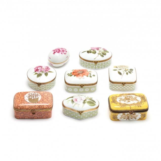 a-group-of-eight-porcelain-trinket-boxes