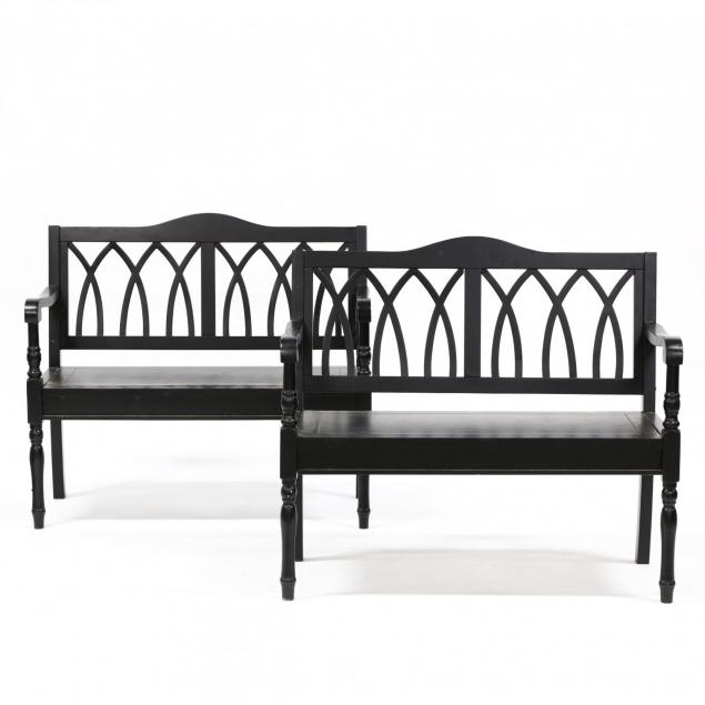 pair-of-contemporary-black-lacquered-benches