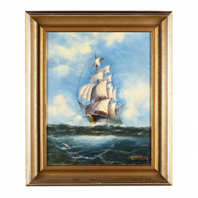 contemporary-painting-of-a-clipper-ship