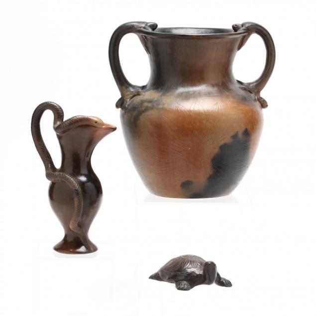 three-pieces-of-caroleen-sanders-catawba-pottery