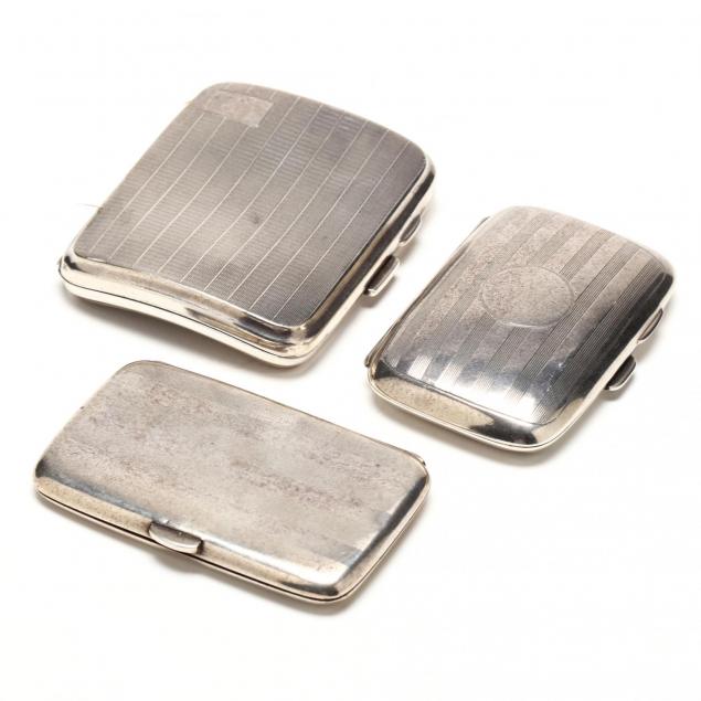 three-parcel-gilt-george-v-silver-cigarette-cases