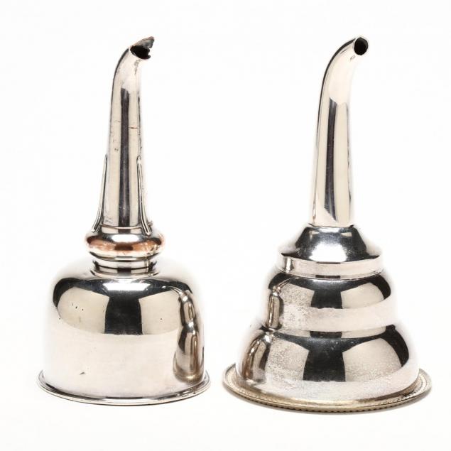 two-english-silverplate-wine-funnels