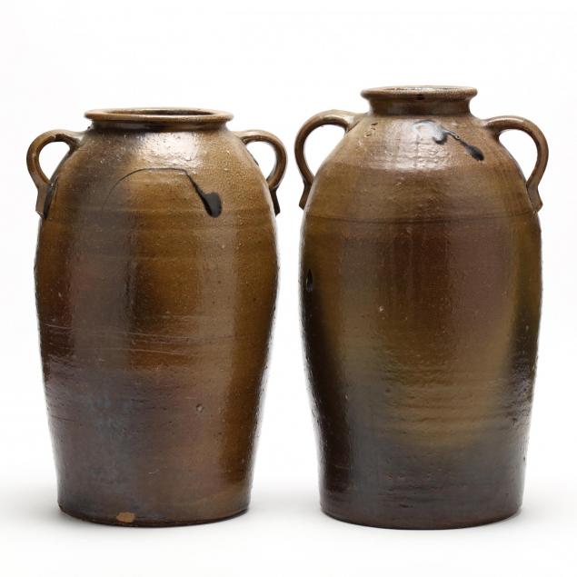 a-pair-of-western-nc-pottery-vessels