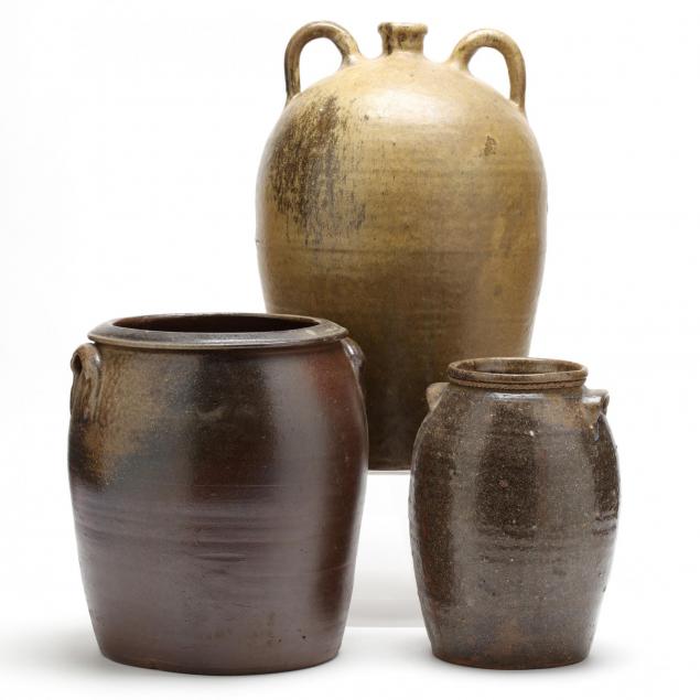 three-western-nc-pottery-storage-vessels