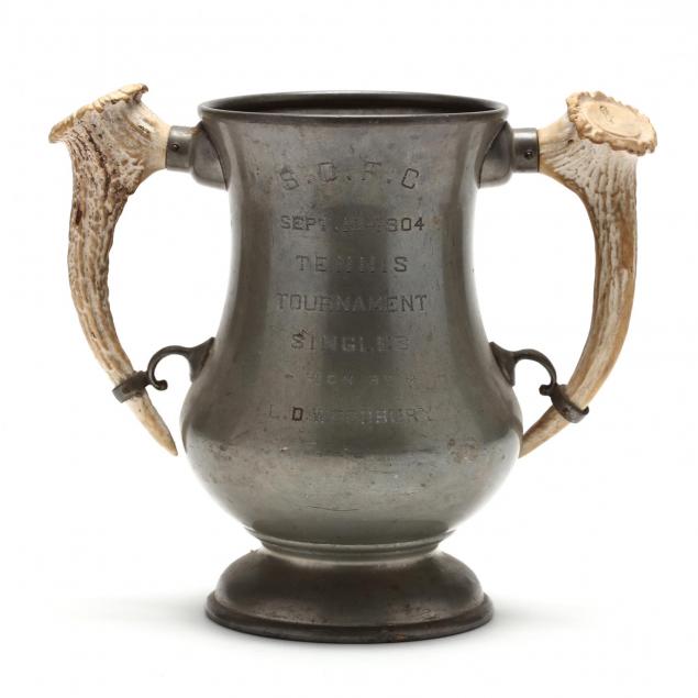 john-frick-antler-mounted-pewter-tennis-trophy