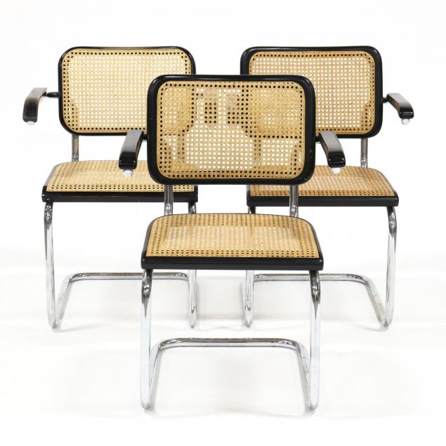 marcel-bruer-three-cane-seat-chairs