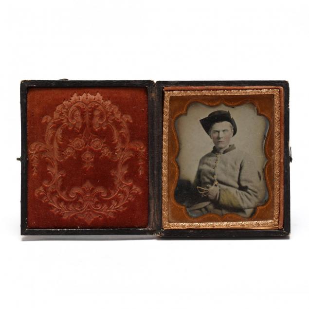 sixth-plate-ruby-ambrotype-of-an-armed-confederate-enlisted-man