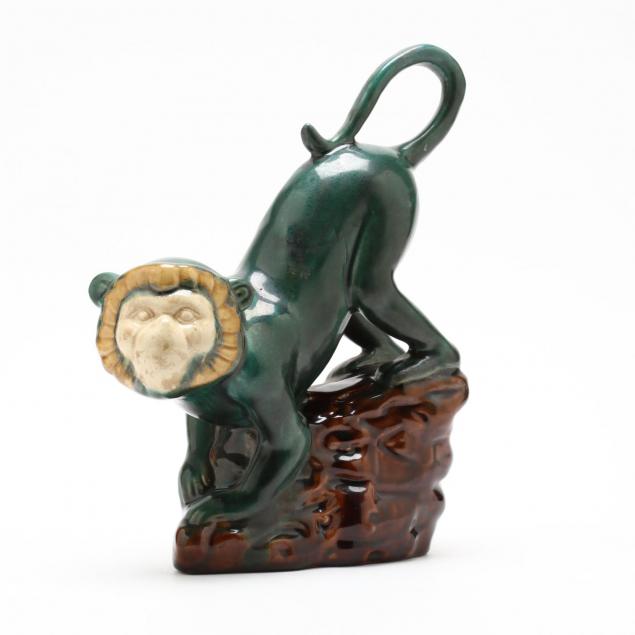 majolica-figure-of-a-monkey