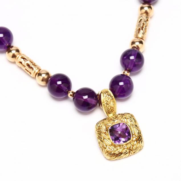 14kt-gold-and-amethyst-necklace-with-amethyst-pendant-enhancer