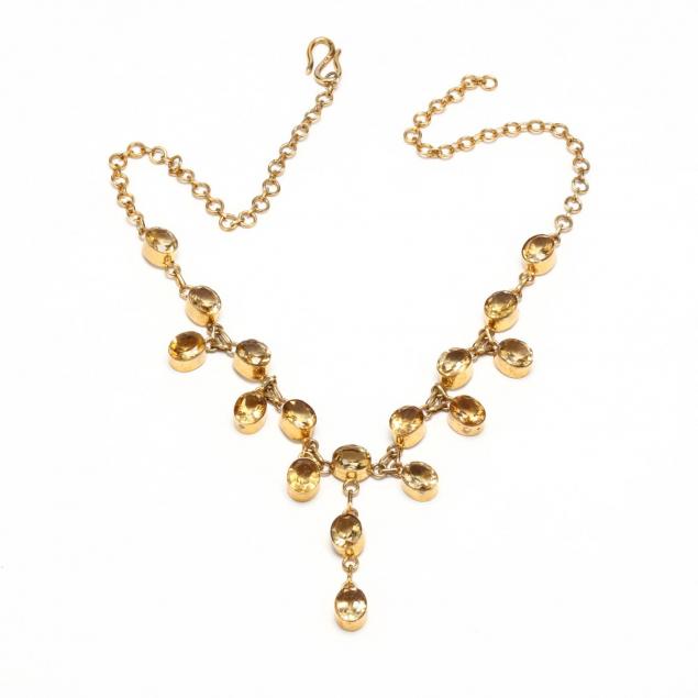 gold-tone-citrine-festoon-necklace