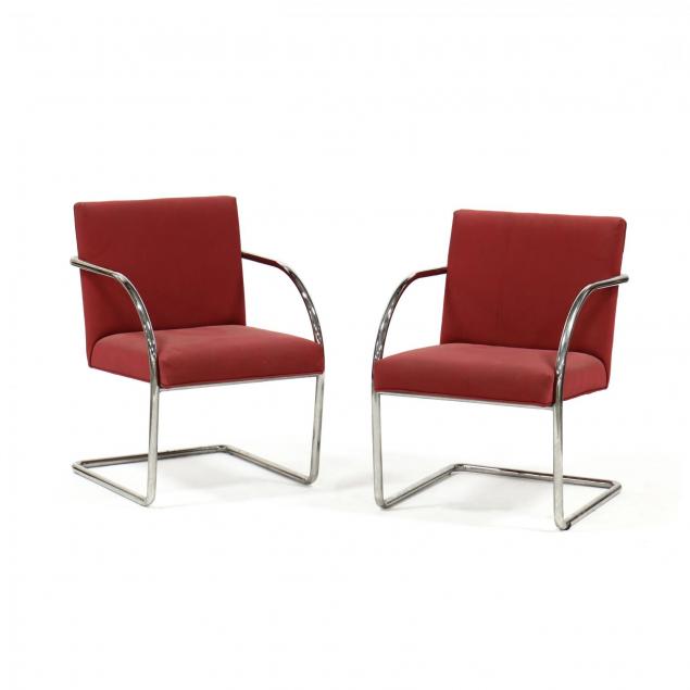 milo-baughman-style-pair-of-cantilevered-arm-chairs