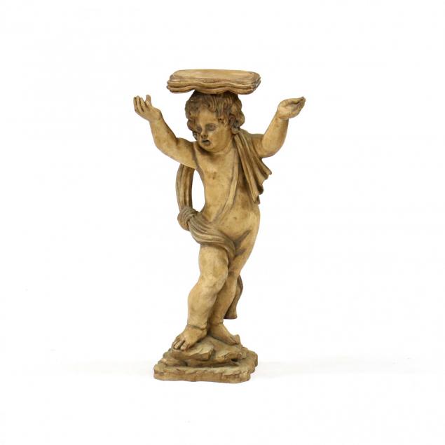 contemporary-painted-putto-pedestal