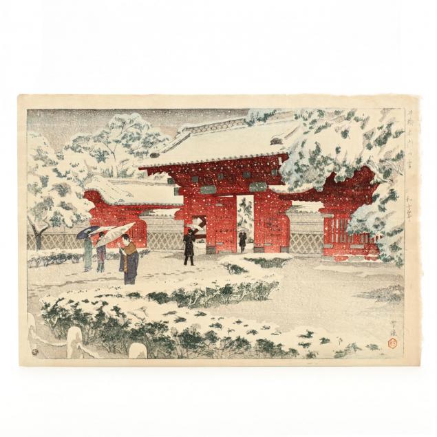 i-red-gate-at-hongo-in-snow-i-by-shiro-kasamatsu-japanese-1898-1992