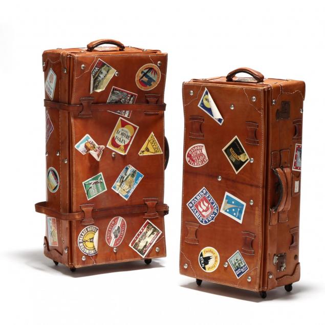 two-vintage-leather-suitcases