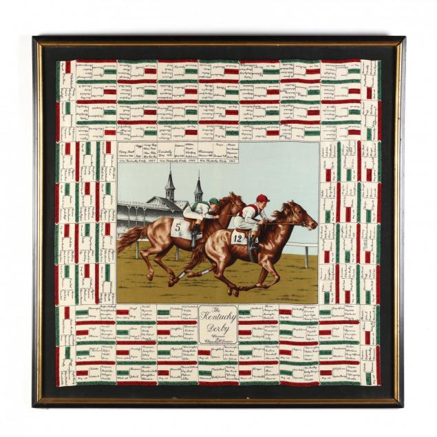 framed-commemorative-kentucky-derby-scarf
