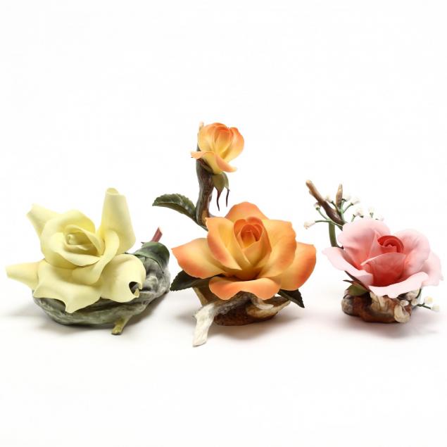 boehm-three-rose-sculptures