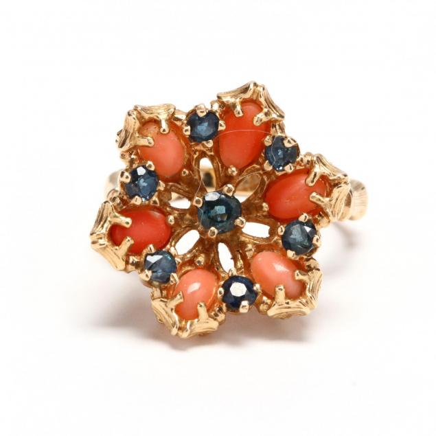 14kt-coral-and-gem-set-ring