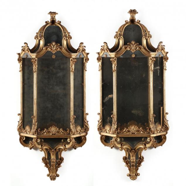 pair-of-classical-carved-and-gilt-mirrored-wall-mount-shelves