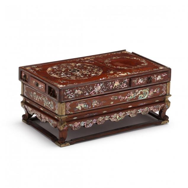 a-rare-chinese-qing-dynasty-wooden-and-inlaid-incense-box-with-raised-stand