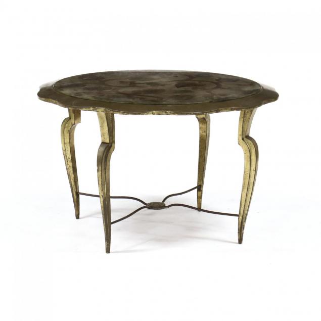 contemporary-reverse-painted-low-circular-side-table