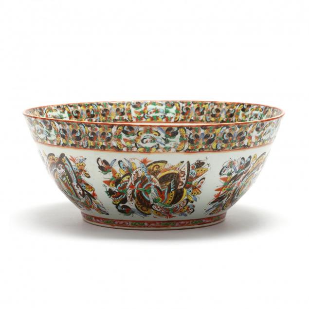 a-large-chinese-porcelain-thousand-butterflies-pattern-punch-bowl