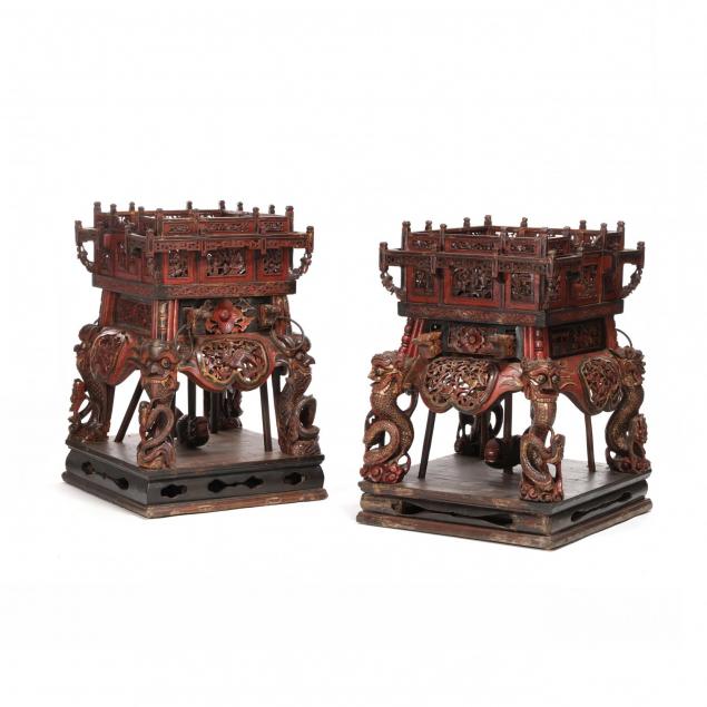 a-near-pair-of-large-chinese-carved-and-painted-stands