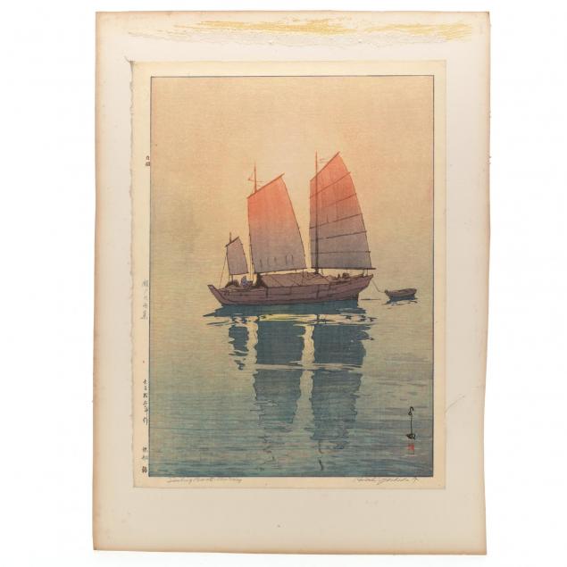 i-sailboats-morning-i-by-yoshida-hiroshi-japanese-1876-1950