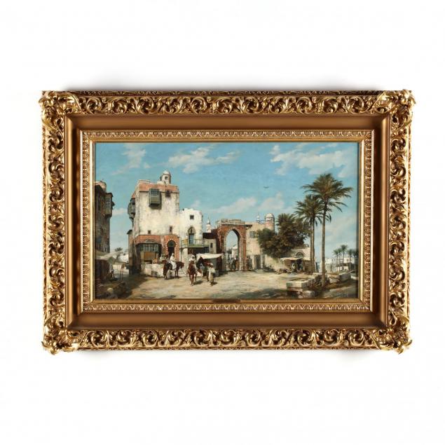 j-c-frisch-german-19th-century-i-town-gate-of-ghizeh-egypt-i