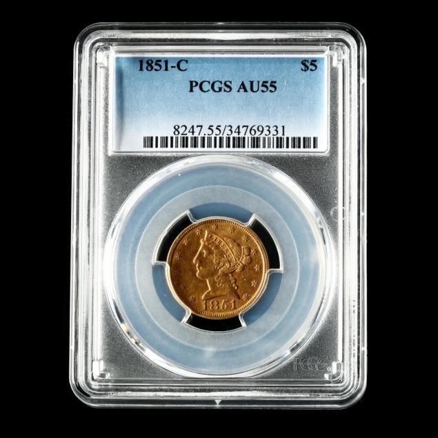 1851-c-5-gold-liberty-head-half-eagle-pcgs-au55
