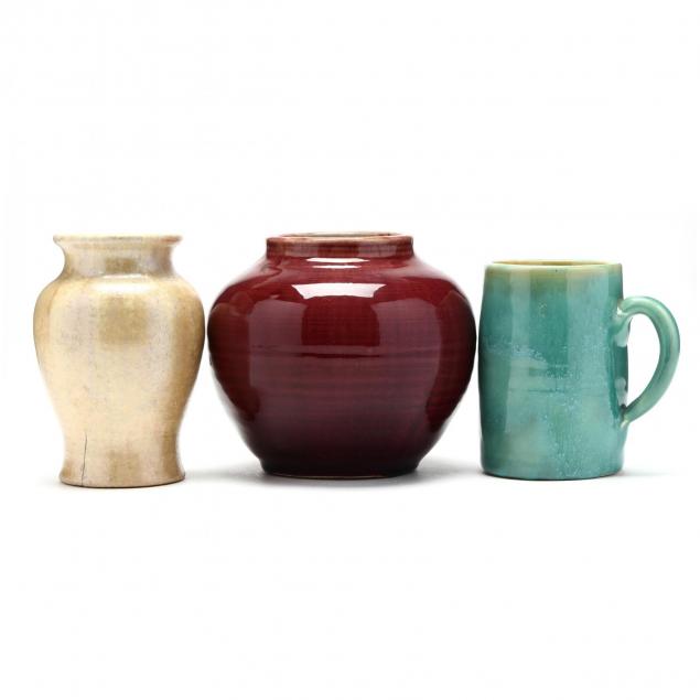 three-pieces-of-pisgah-forest-pottery