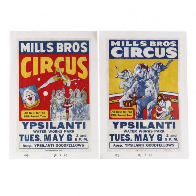 pair-of-mill-bros-vintage-circus-posters