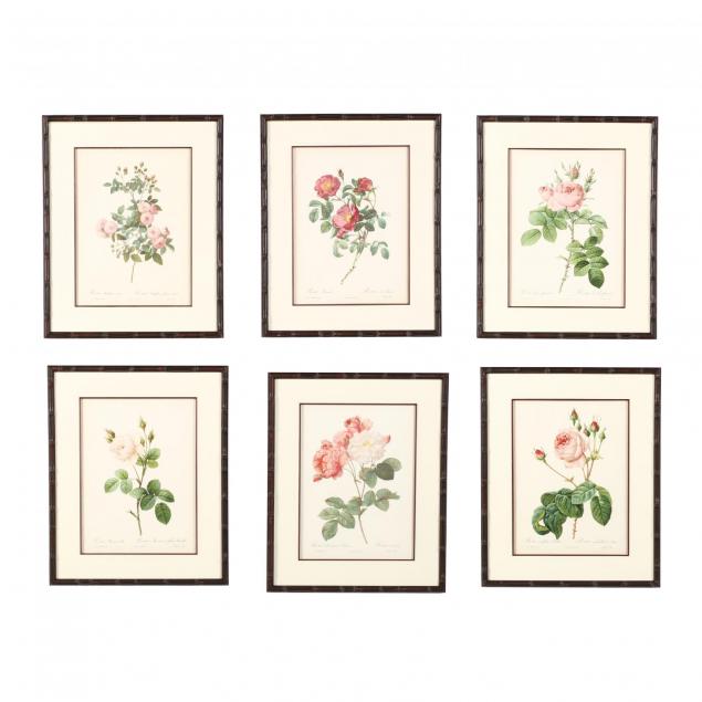after-pierre-joseph-redoute-french-1759-1840-six-framed-botanical-prints-illustrating-roses