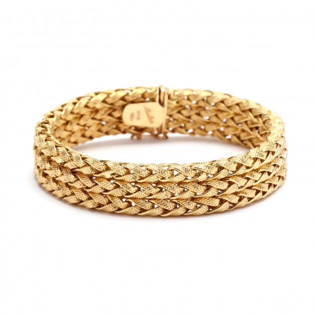 18KT Gold Woven Bracelet, Marchisio (Lot 57 - Important Summer ...
