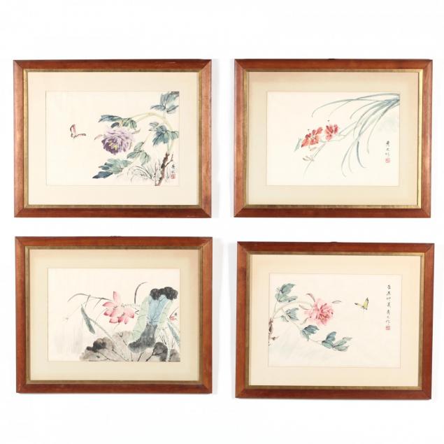 a-suite-of-four-chinese-watercolor-and-ink-paintings