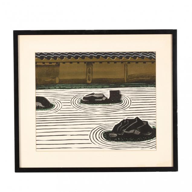 japanese-woodblock-print-of-rock-garden-at-ryoanji