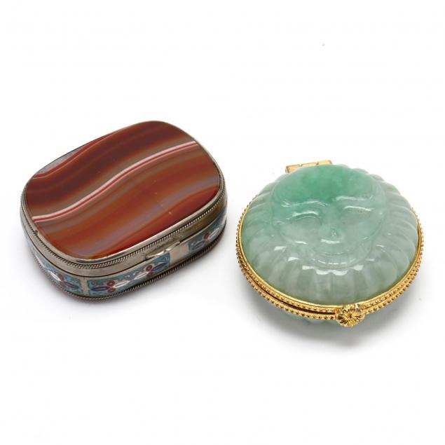 two-snuff-boxes-with-natural-mineral-inlay