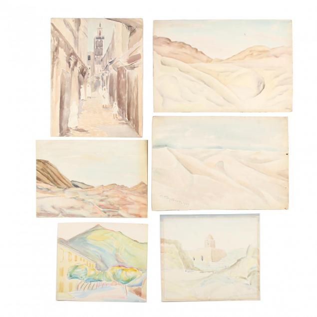 cyril-kay-scott-american-1871-1960-six-watercolors