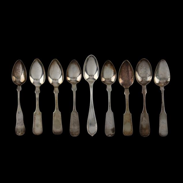 an-assembled-set-of-nine-american-coin-silver-teaspoons