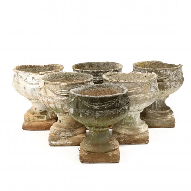 set-of-six-vintage-cast-stone-garden-urns