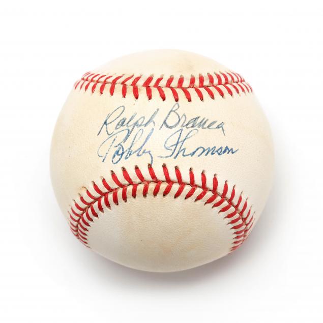 ralph-branca-and-bobby-thomson-autographed-baseball
