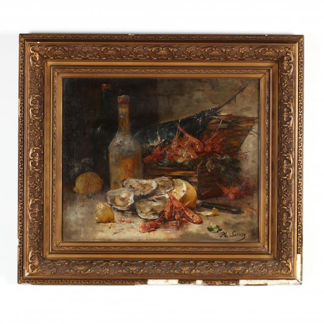 an-antique-continental-school-still-life-with-oysters-crustaceans
