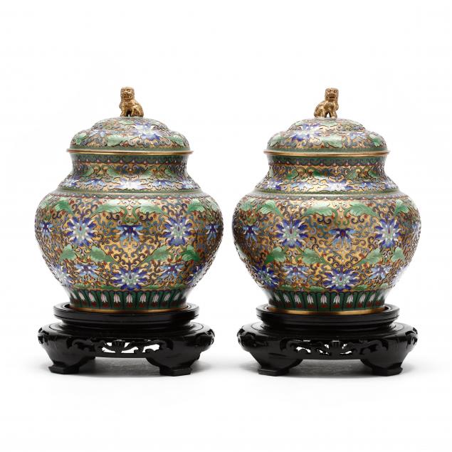 a-pair-of-chinese-champleve-covered-jars-on-stands